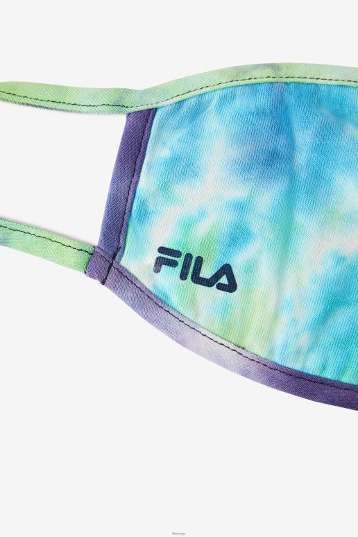 FILA unisex blå tie dye ansiktsmaske fila blue aqua tie dye HHL841040 blå aqua tie dye