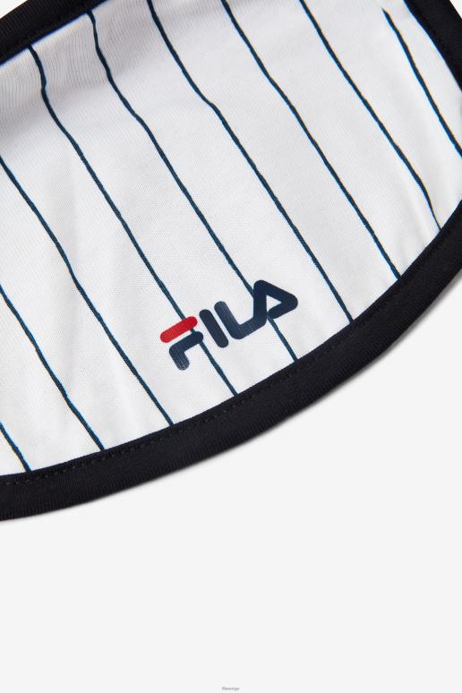 FILA unisex hvit pin stripe ansiktsmaske hvit fila HHL841043 hvit