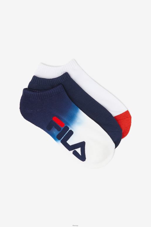 FILA unisex fila navy dame dip dye no show sokk 3-pack HHL841084 marinen