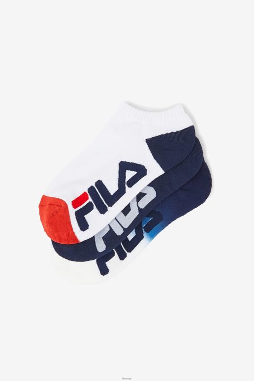 FILA unisex fila navy dame dip dye no show sokk 3-pack HHL841084 marinen