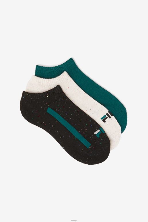 FILA unisex flekkstripe for kvinner no show sokk 3-pakning fila svart HHL841094 svart