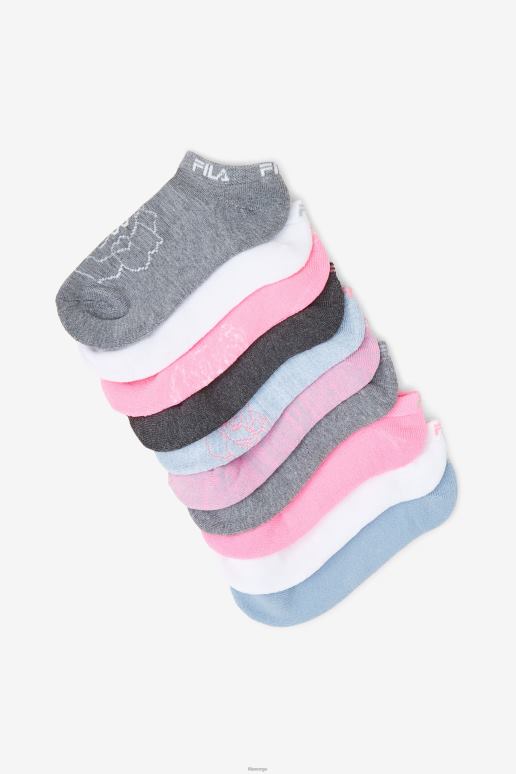 FILA unisex jentes floral no show sokk 10-pack ltblue fila HHL841067 Den er blå