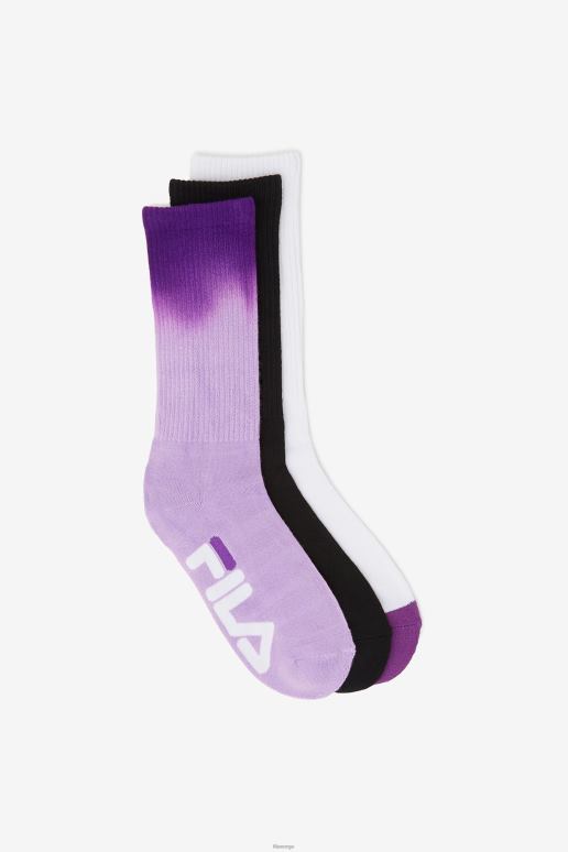 FILA unisex lilla dame dip dye crew sokk 3-pack fila HHL841014 lilla