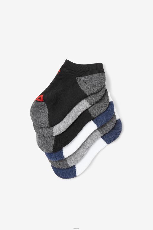 FILA unisex multi polstret no show sokk for barn 10-pack fila HHL841068 multi