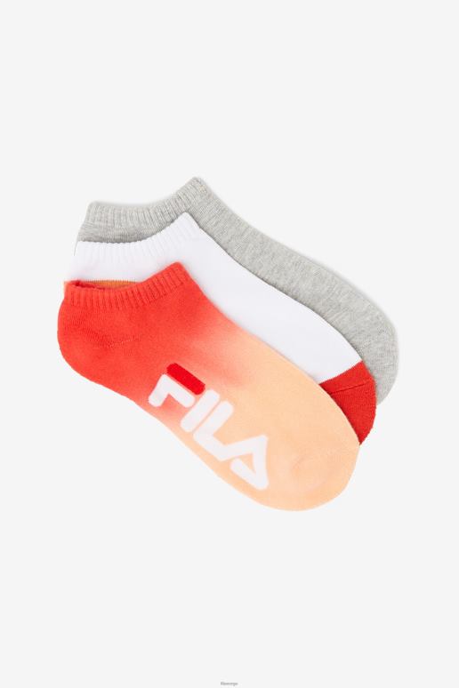 FILA unisex peach fila dame dip dye no show sokk 3-pack HHL841083 fersken