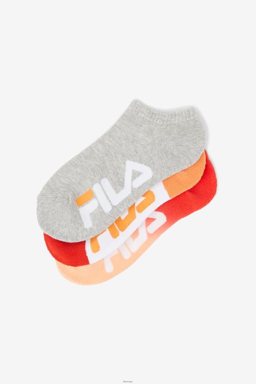 FILA unisex peach fila dame dip dye no show sokk 3-pack HHL841083 fersken